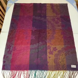 Corrierildo Blanket Scarf Shawl Wrap Floral Purple Pink Multicolor 76" Long